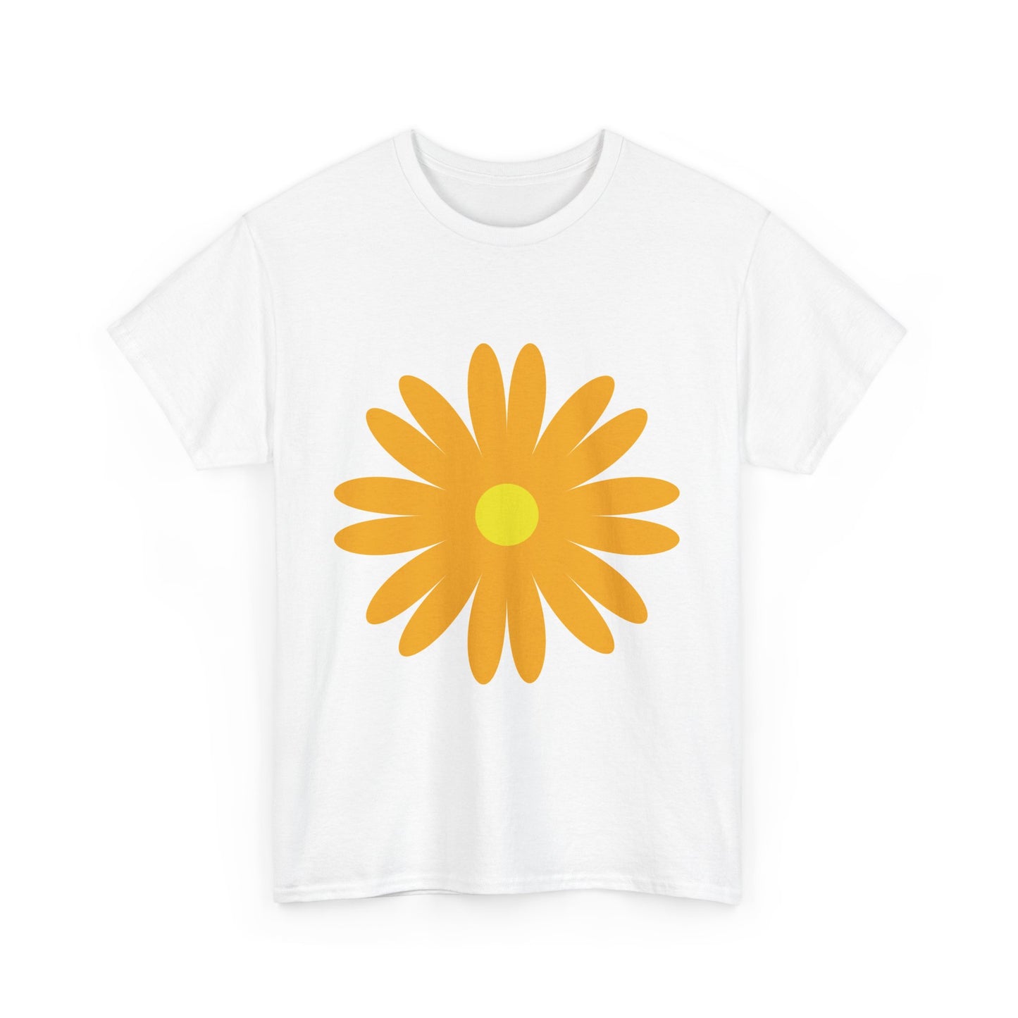Sunshine Daisy Unisex Heavy Cotton Tee | Casual Summer T-Shirt