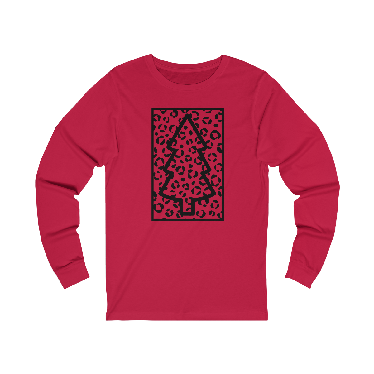 Leopard Christmas Tree Long Sleeve Tshirt