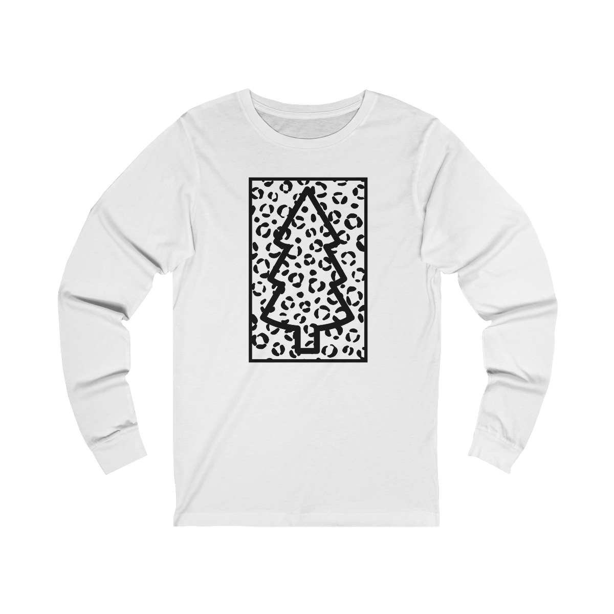 Leopard Christmas Tree Long Sleeve Tshirt