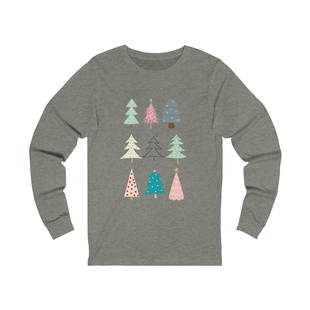 Whimsical Christmas Tree Long Sleeve Tshirt