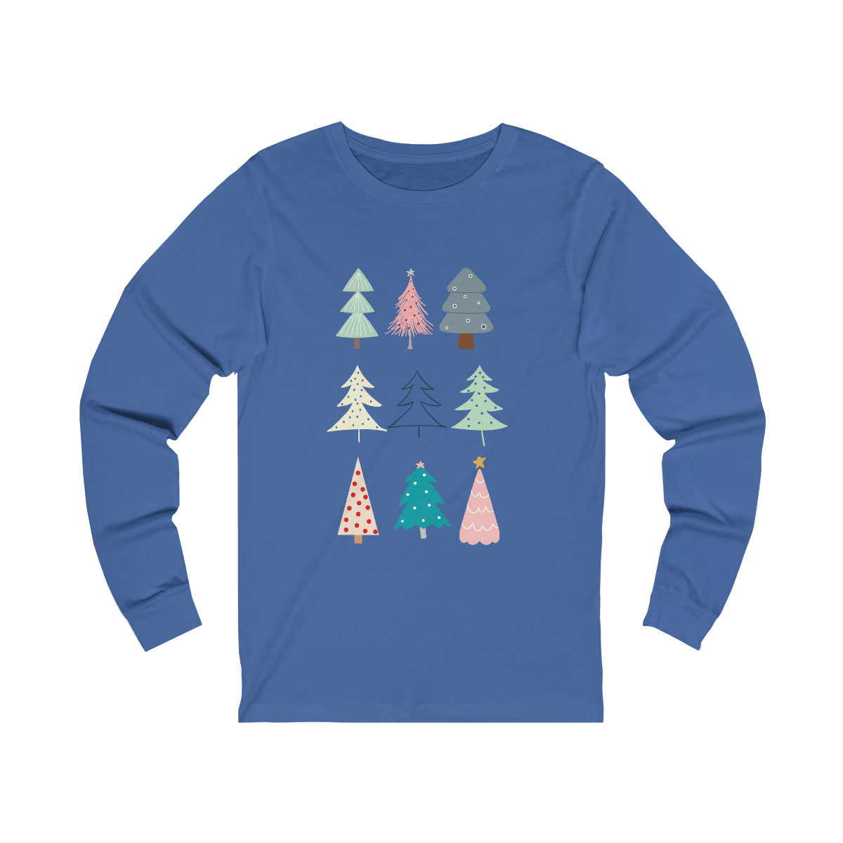 Whimsical Christmas Tree Long Sleeve Tshirt