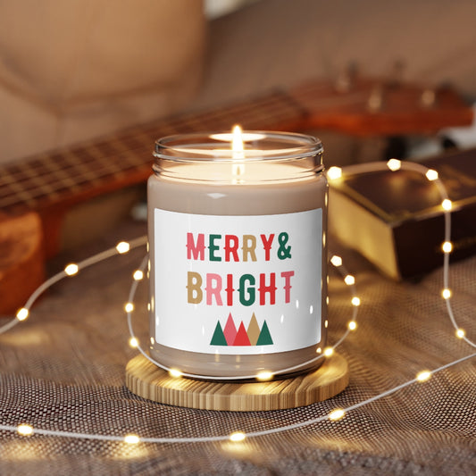Merry & Bright Holiday 9oz Scented Soy Statement Candle